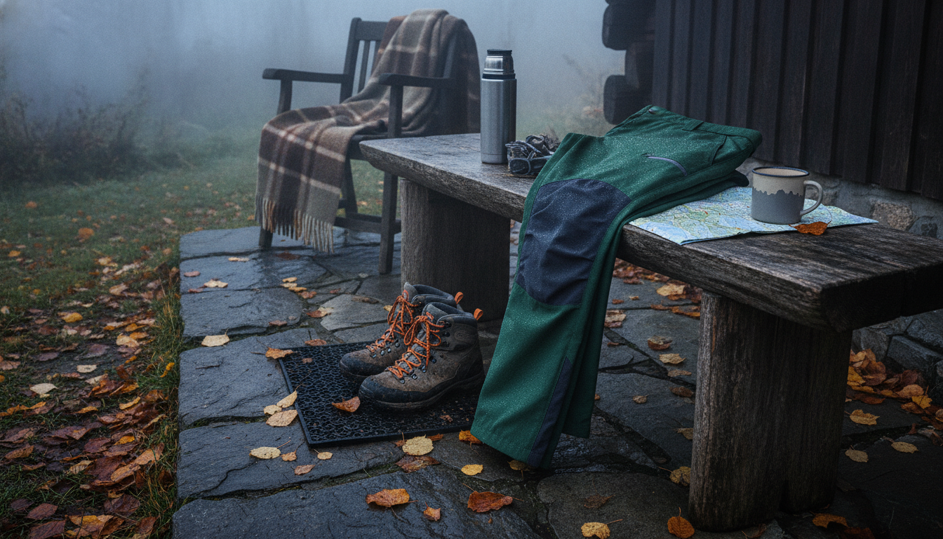 pantalon randonnée automne intégré dans un environnement quotidien moderne et accueillant