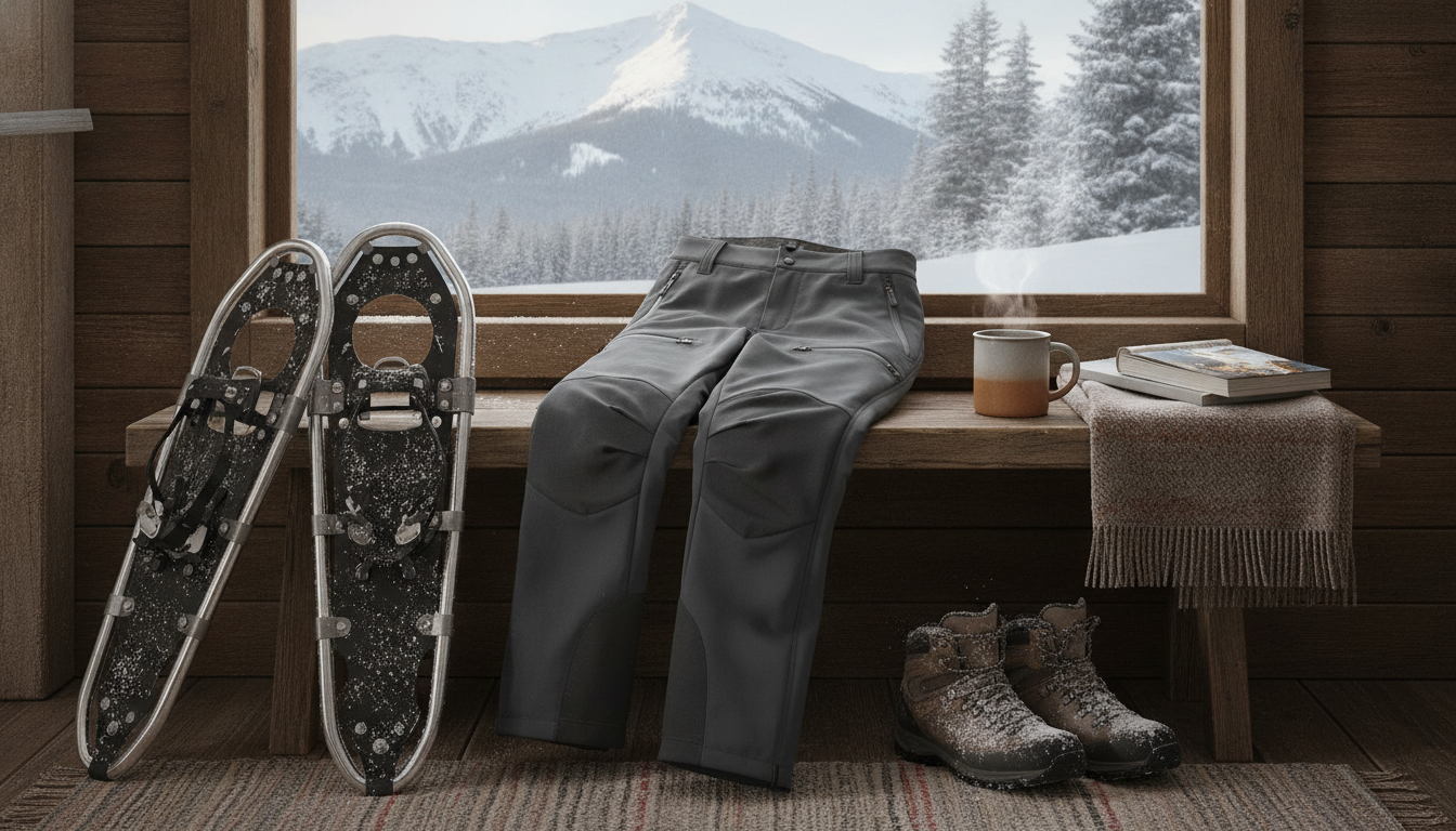 pantalon randonnée softshell intégré dans un environnement quotidien moderne et accueillant