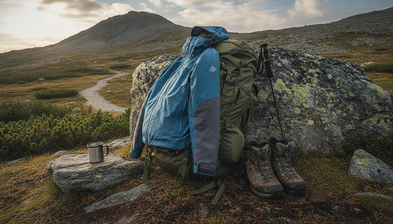 veste de randonnée intégré dans un environnement quotidien moderne et accueillant