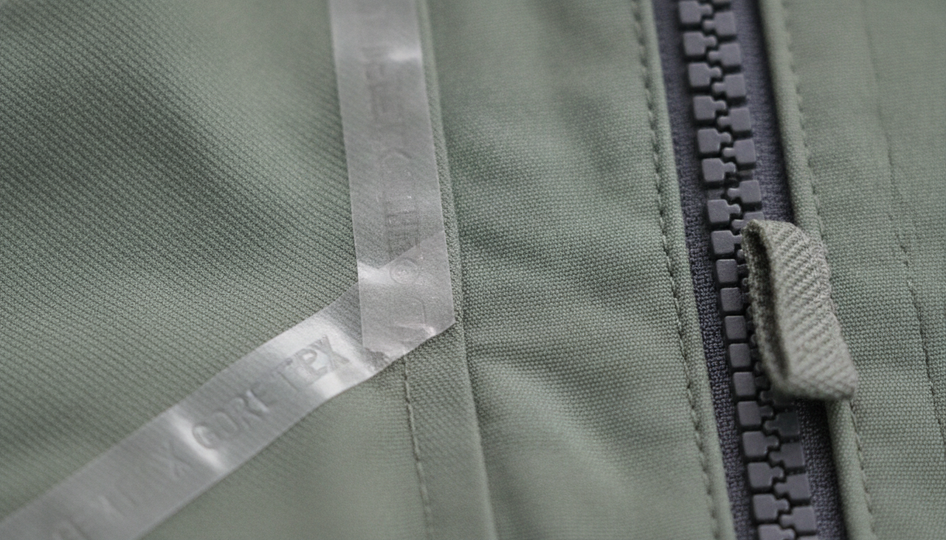 Vue détaillée du veste de randonnée présentant ses caractéristiques distinctives