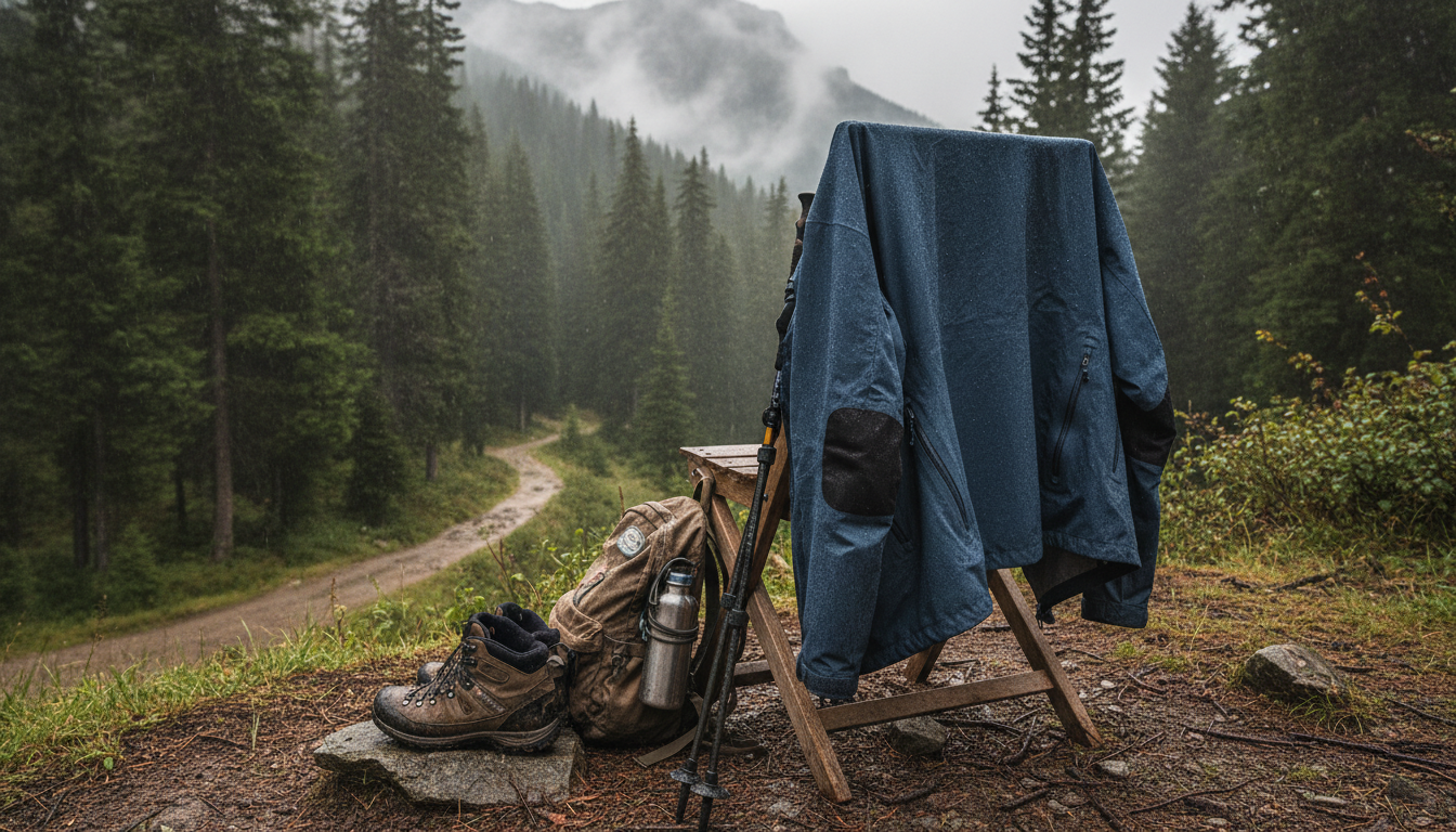veste randonnée imperméable respirante homme intégré dans un environnement quotidien moderne et accueillant