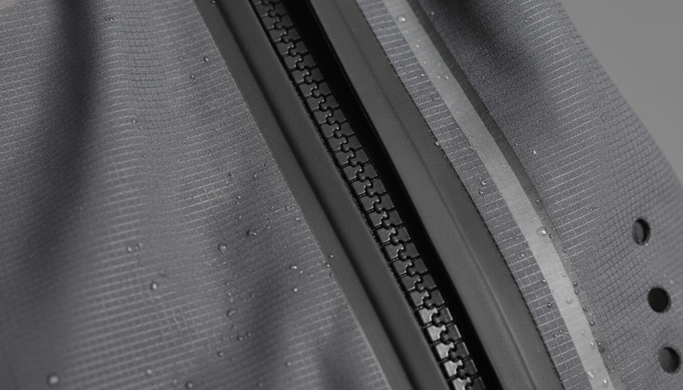 Vue détaillée du veste randonnée imperméable respirante homme présentant ses caractéristiques distinctives