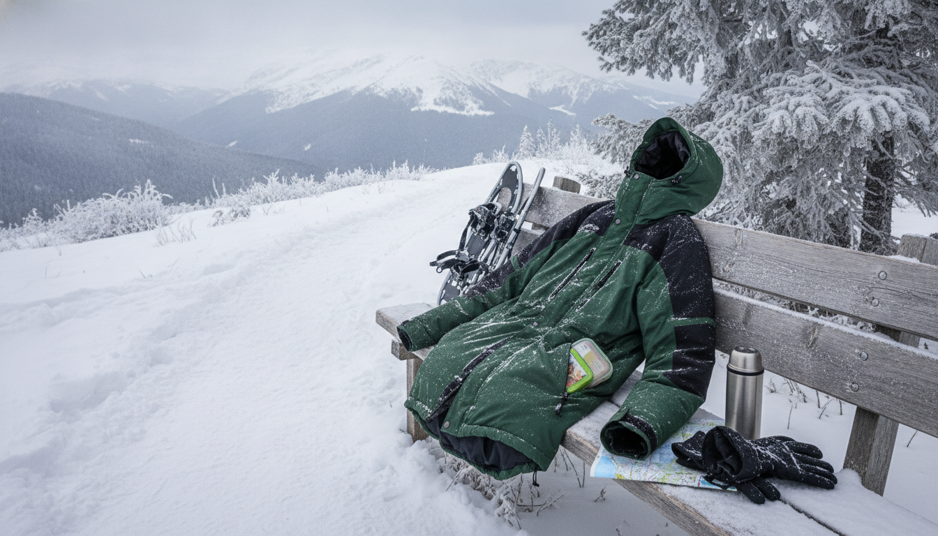 veste randonnée hiver intégré dans un environnement quotidien moderne et accueillant