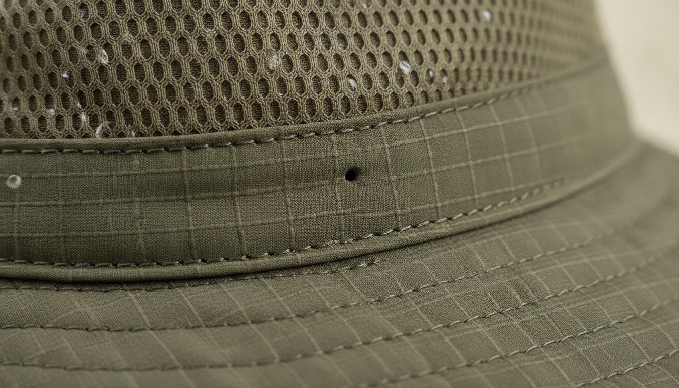 Maille respirante gris chiné, coutures plates et cordon de serrage réglable