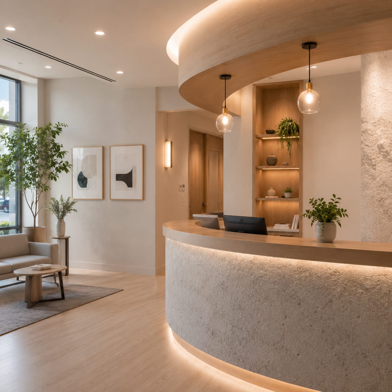 Modern specialty practice reception