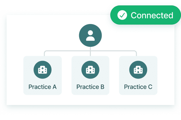 Multiple practices connected under one login