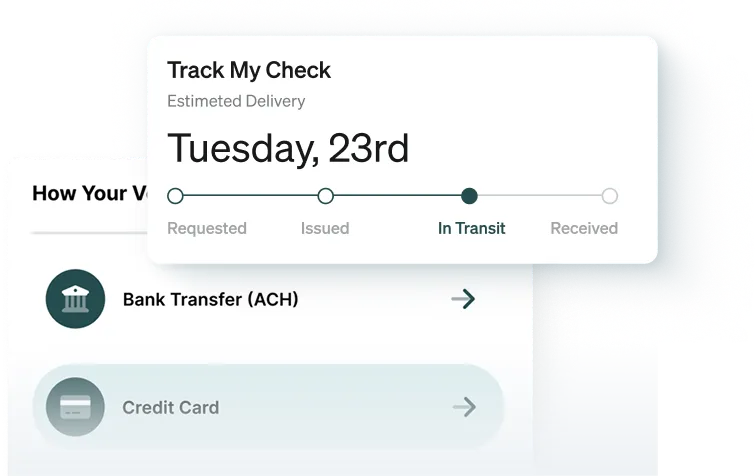 Track my check bill pay workflow