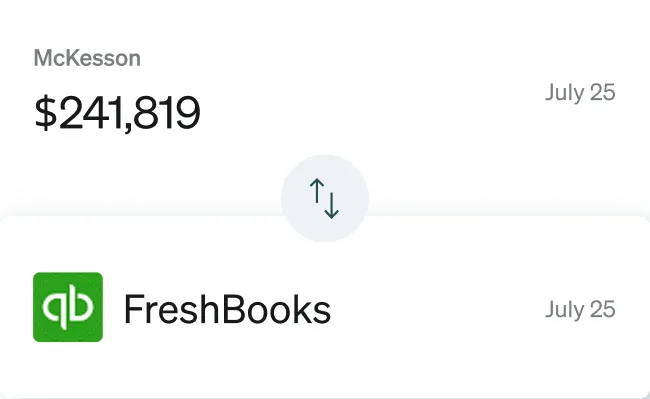 AI matching McKesson and FreshBooks transactions