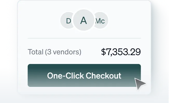 One-click multi-vendor checkout