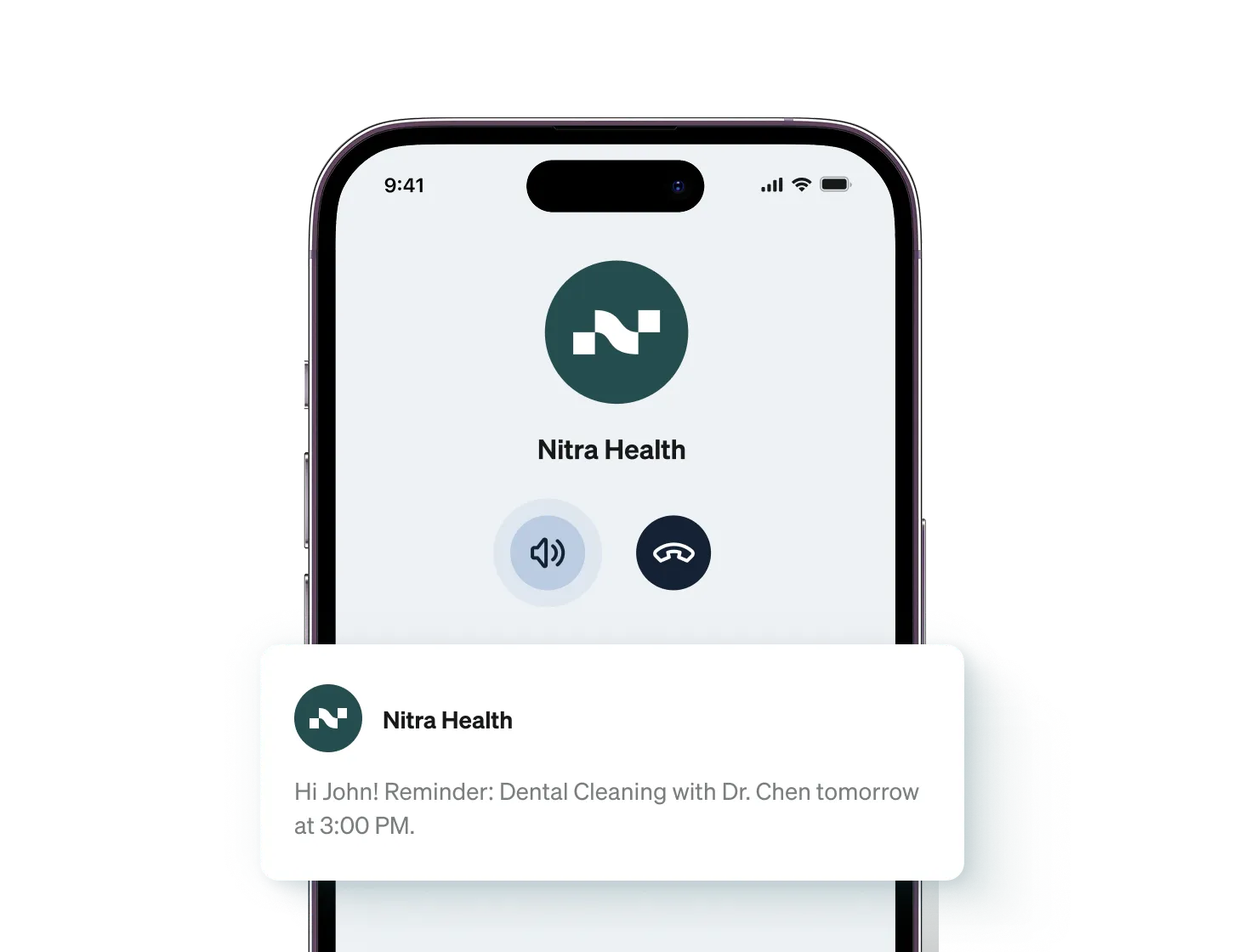 Nitra Health AI scheduler calling a patient