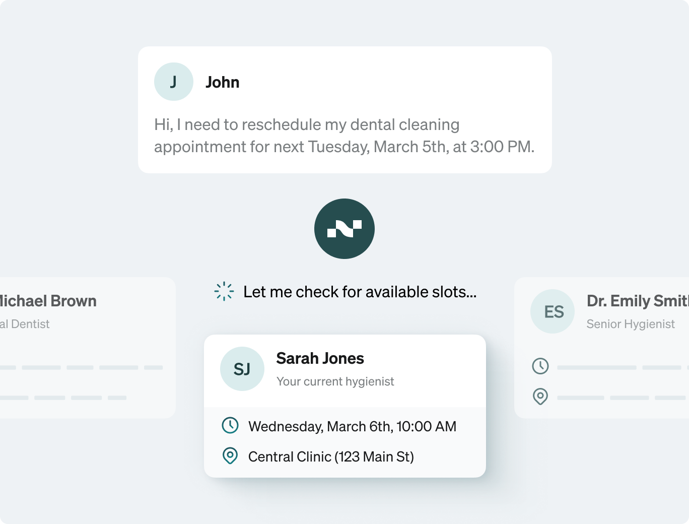 24/7 intelligent scheduling interface