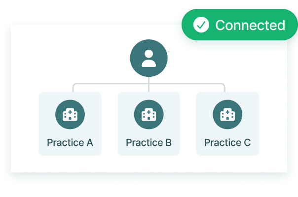 Multiple practices connected under one login