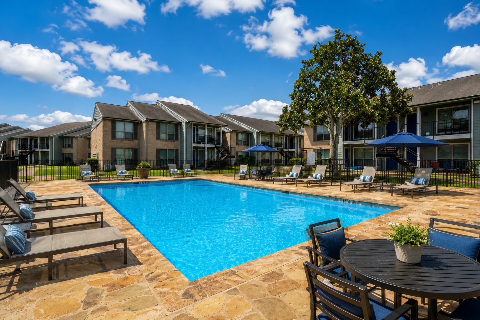 Swimming pool at Westwood Village apartments in Rosenberg, Texas