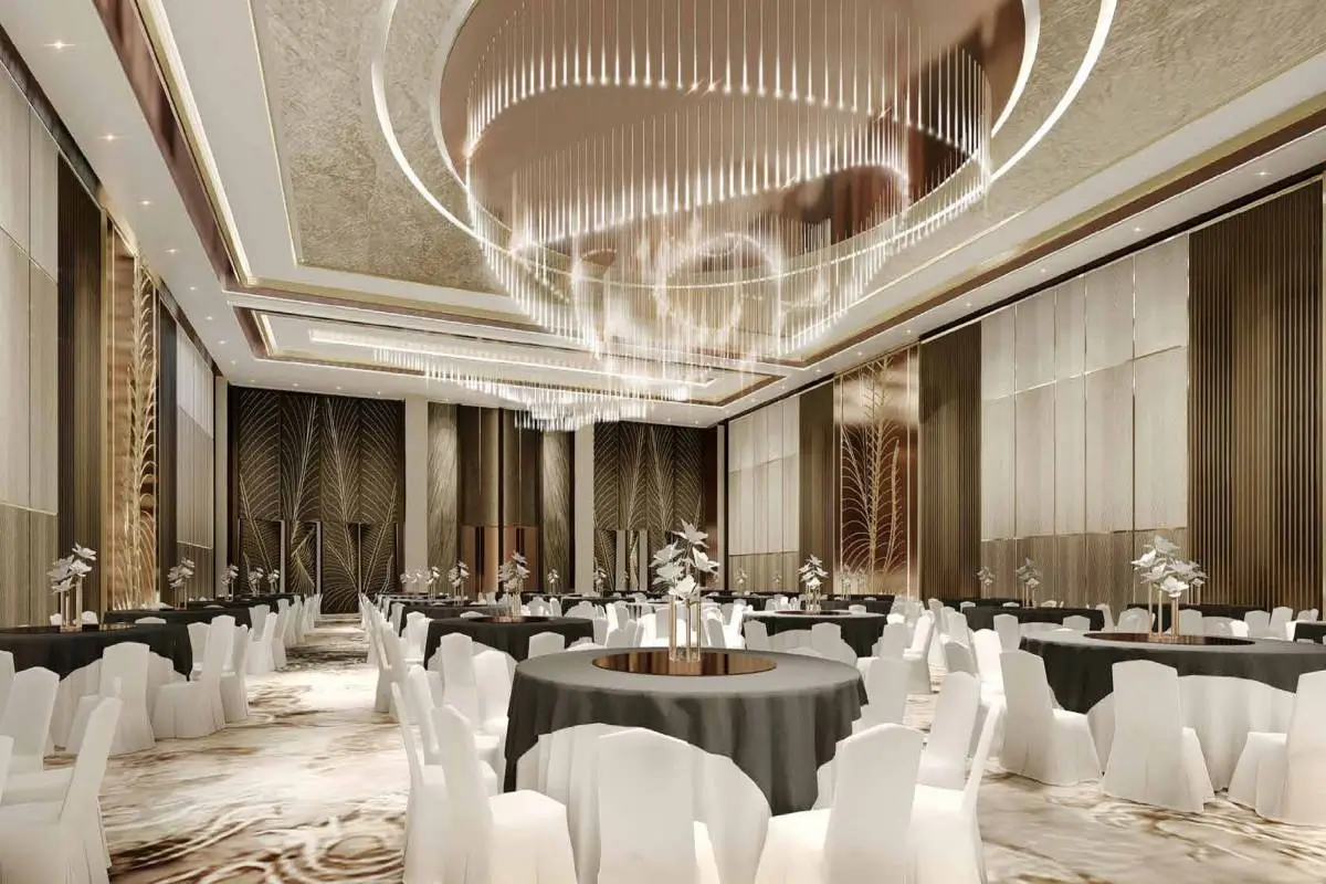 Nustar event venue decorated for a wedding