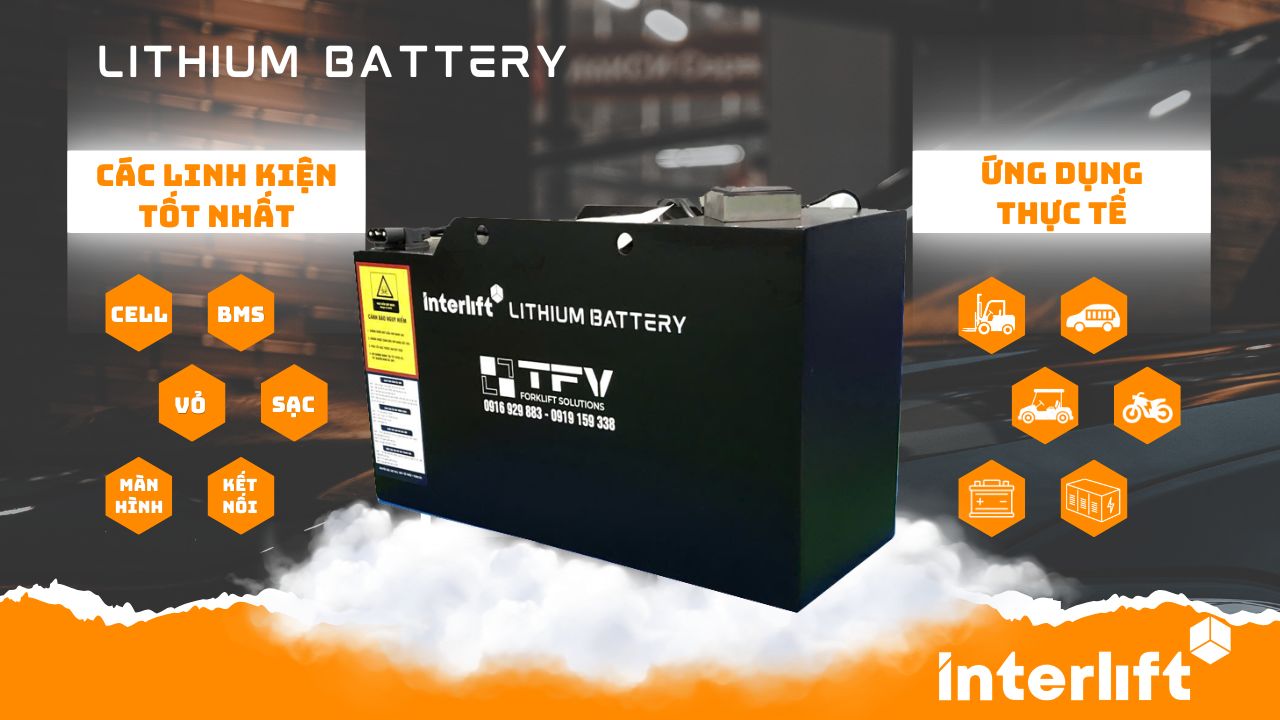 Ưu điểm pin Lithium LFP cho xe nâng: tuổi thọ, sạc nhanh, an toàn, tiết kiệm điện, thân thiện môi trường