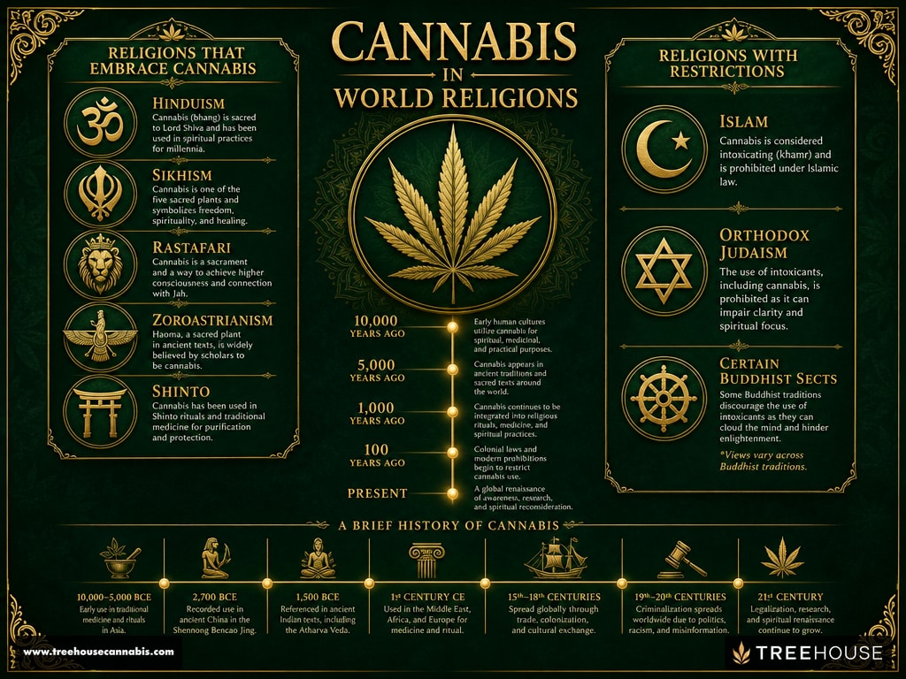 Infographic: Cannabis in World Religions - A Timeline