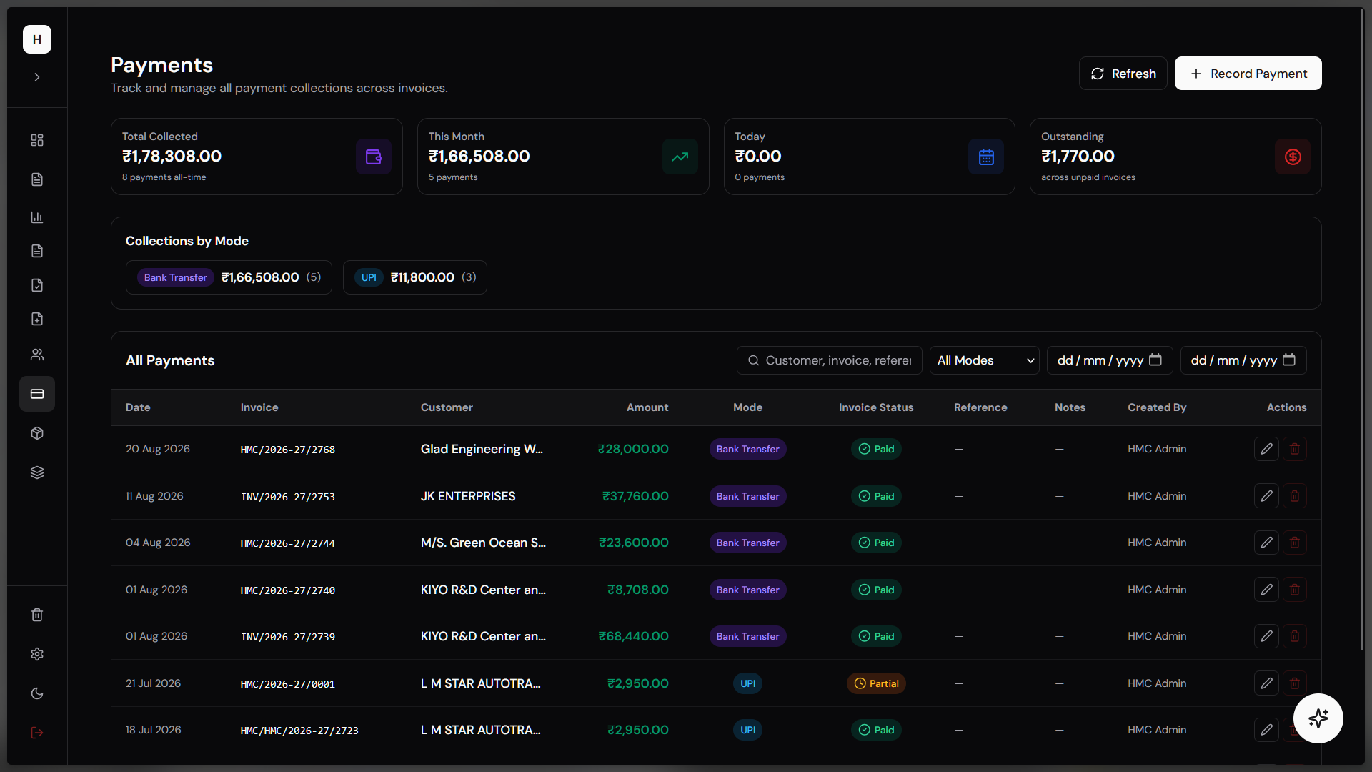 HMC Billing System — AI-Powered GST Billing Platform