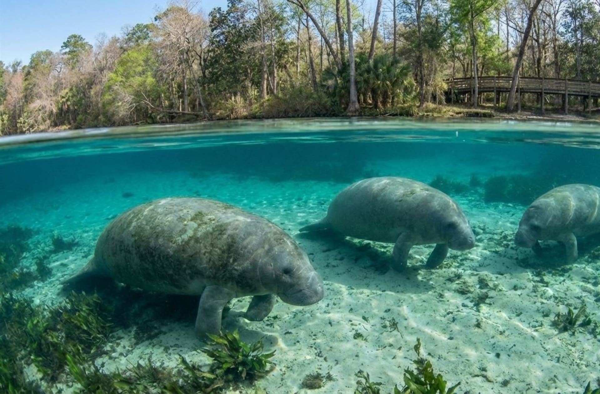 Manatee Aggregation - Florida Springs