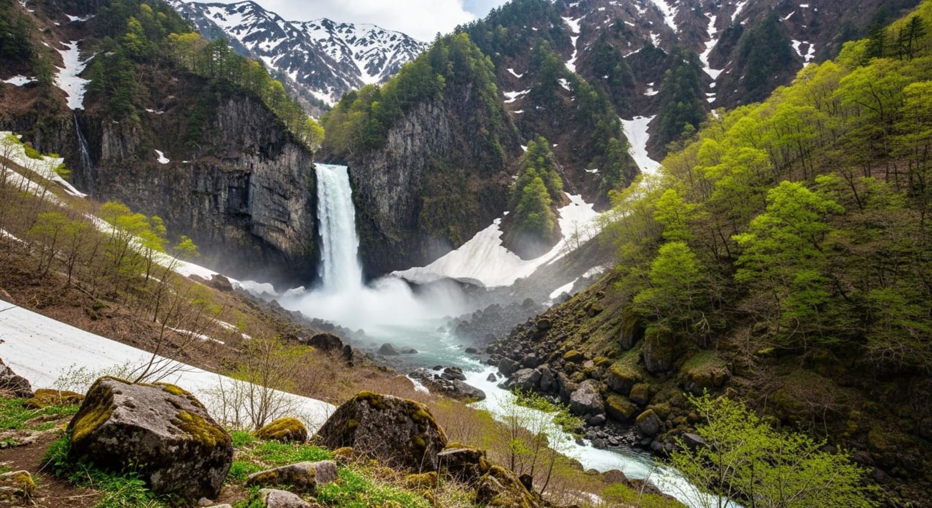 Hannoki Falls Spring Snowmelt