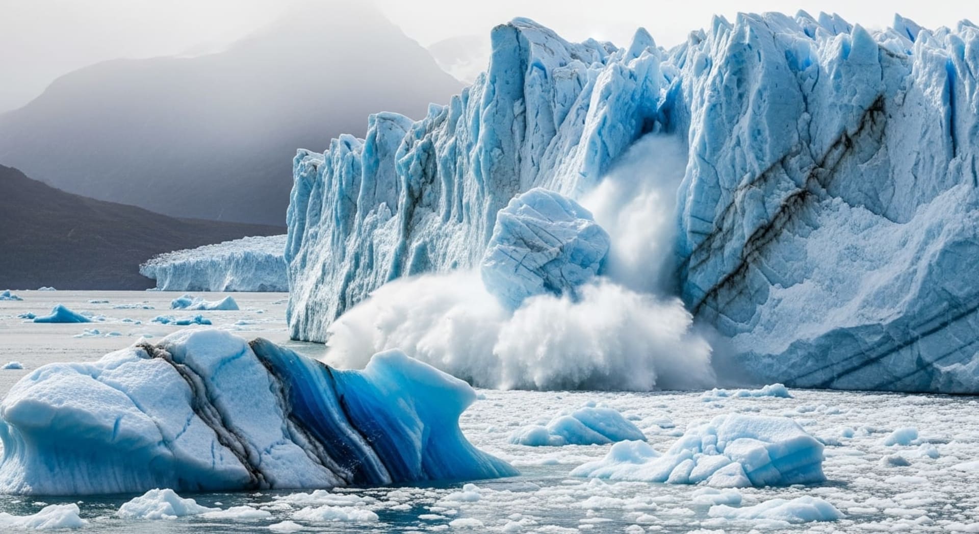 Helheim Glacier Calving Peak