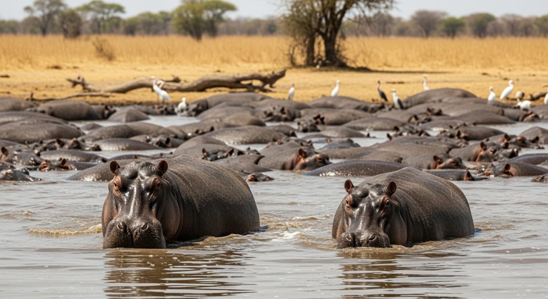 Katavi Hippo Pool Congregation