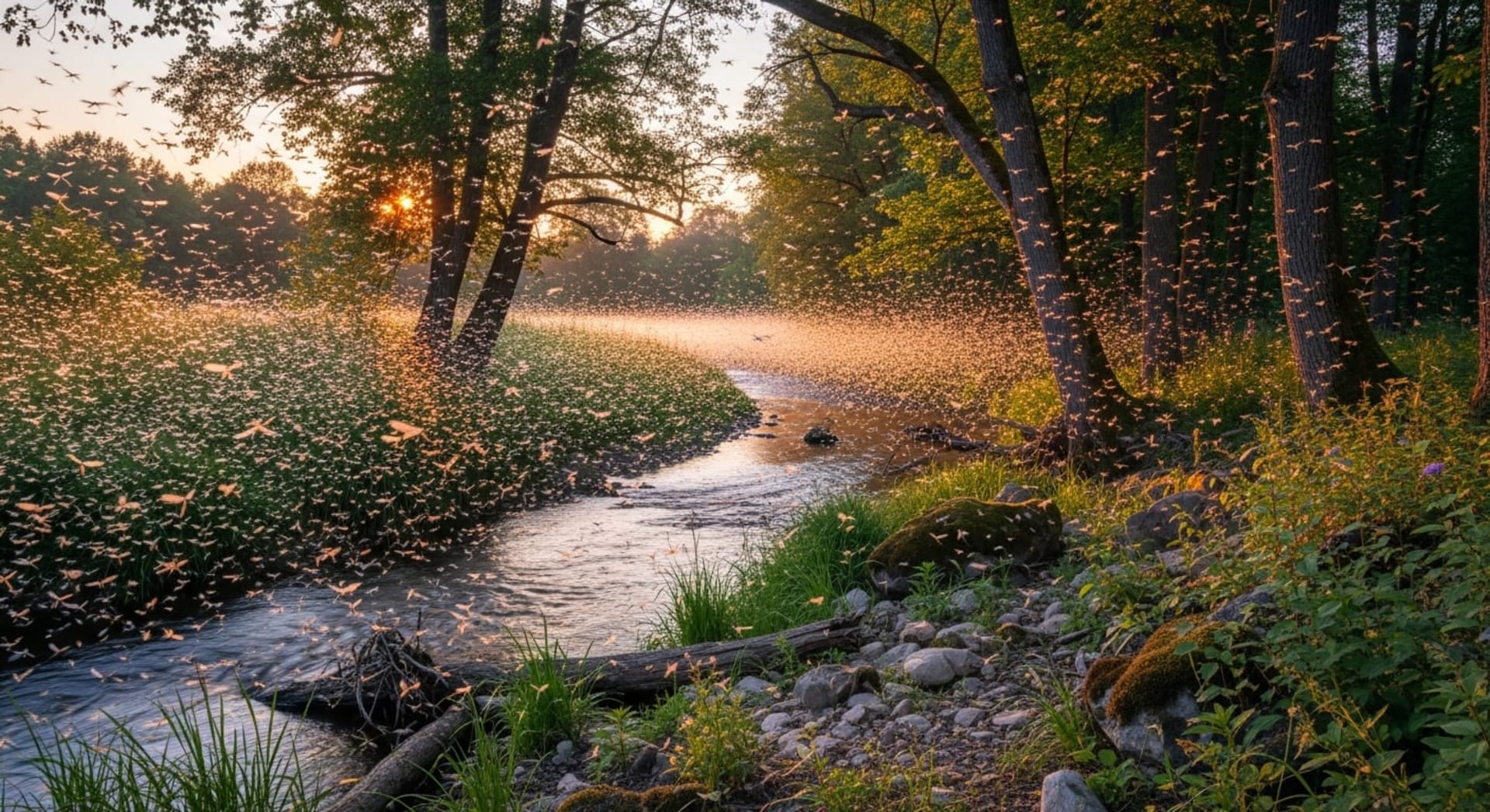 Mayfly Hatch on English Chalkstreams