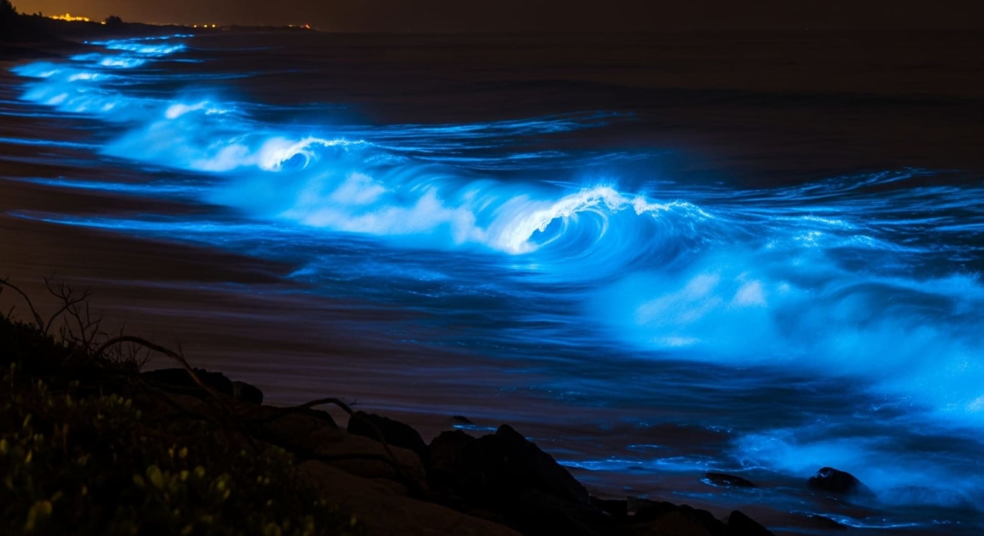 Paracas Bioluminescent Red Tide Waves