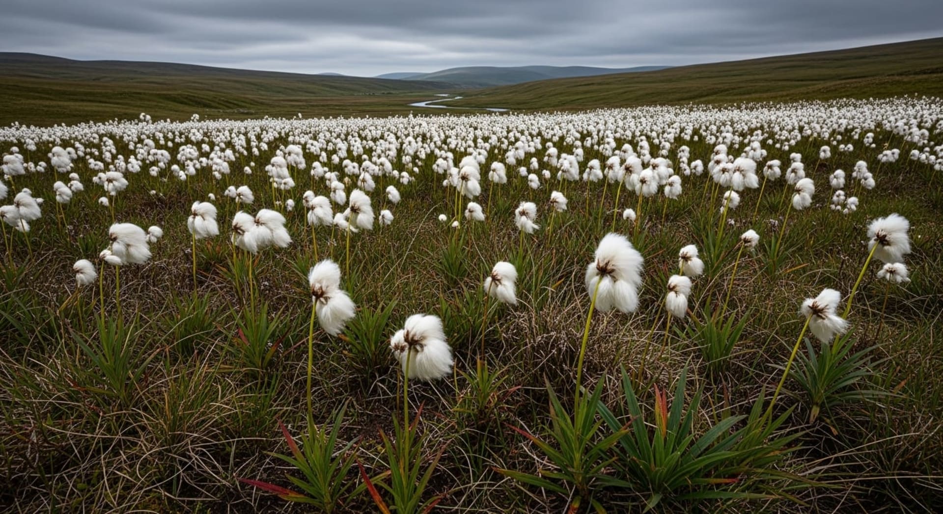 Snowdonia Bog Cotton (cotton-grass) Plumes