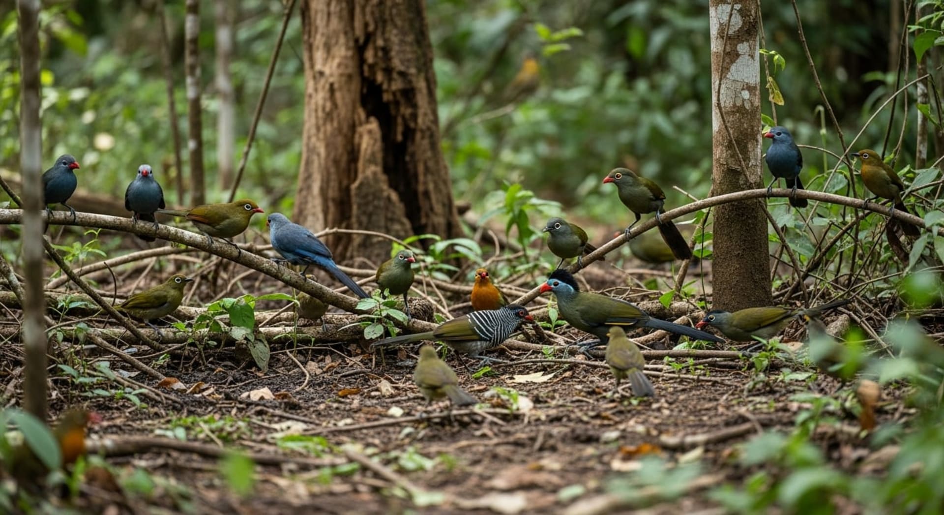 Bamenda Highlands montane bird congregation