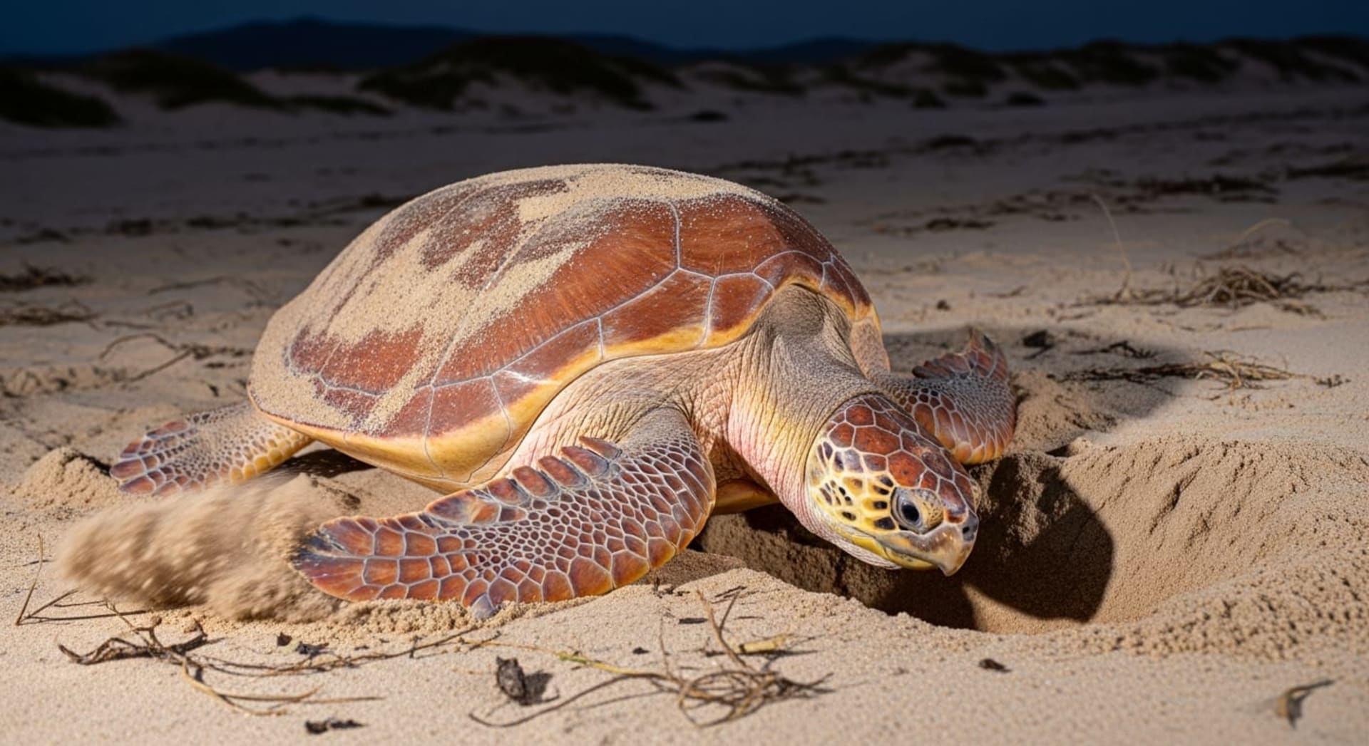 Cape Verde loggerhead turtle nesting