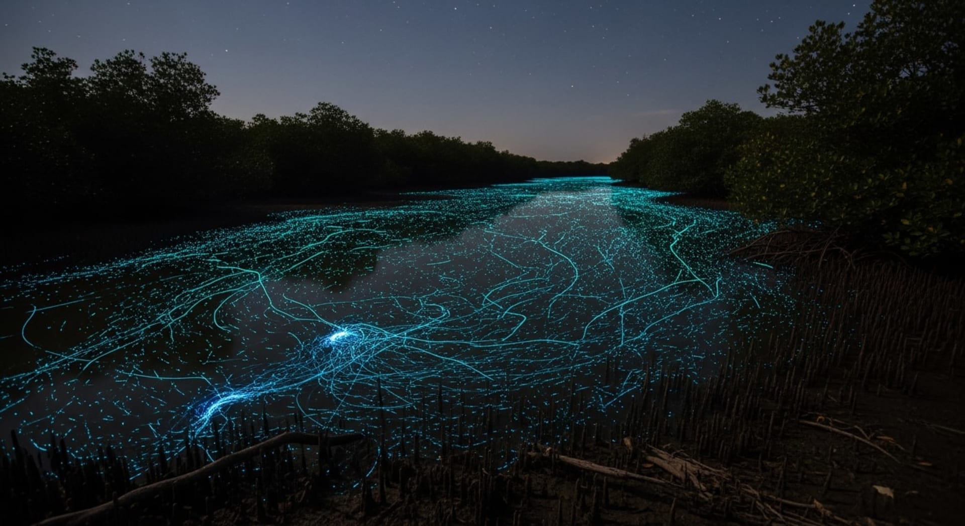 Bandar-e Jask mangrove bioluminescence