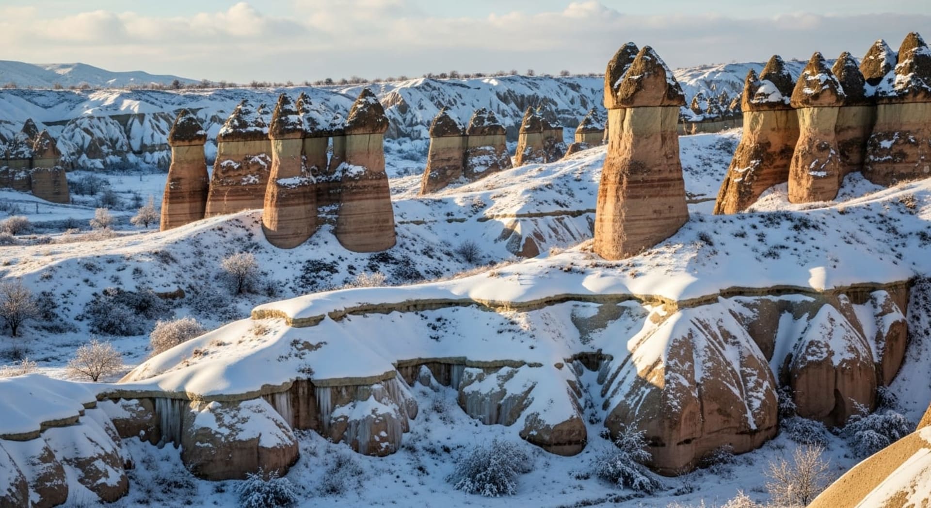 Cappadocia fairy-chimney frost erosion