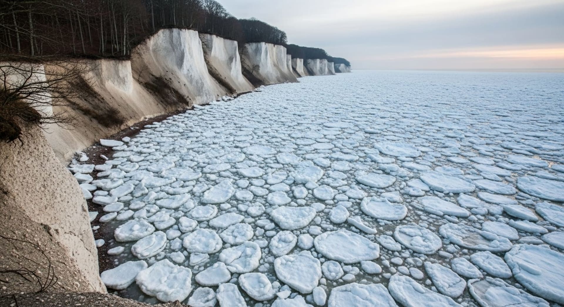 Eisstoß (Eisschollenteppich) at Jasmund / Rügen