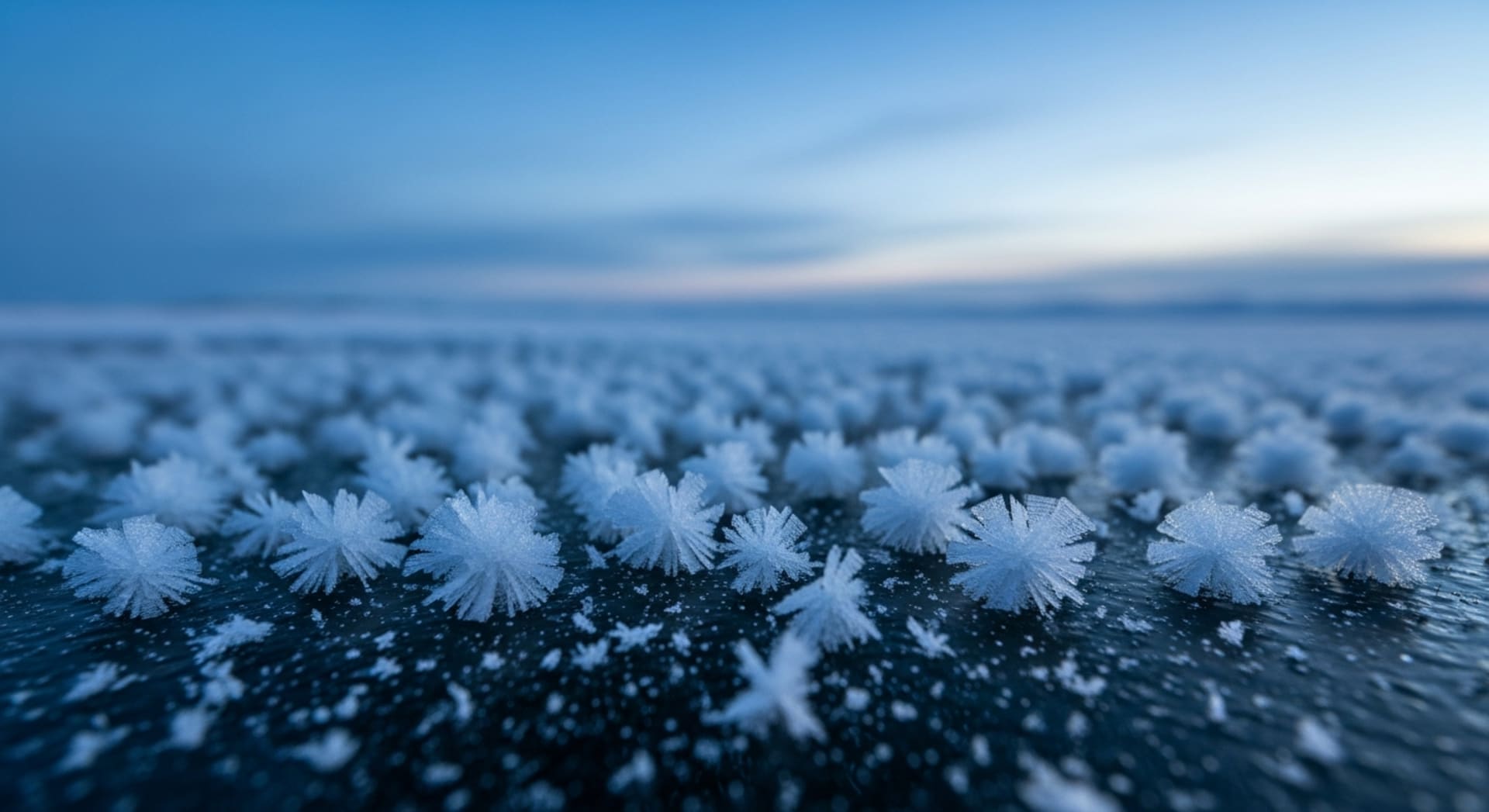 Frost flowers on new sea ice (Finland)