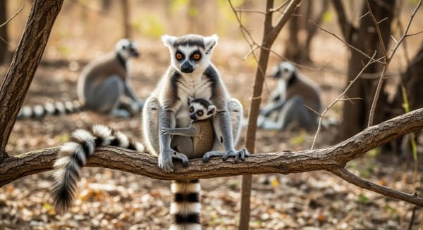 Berenty Ring-tailed Lemur Baby Season