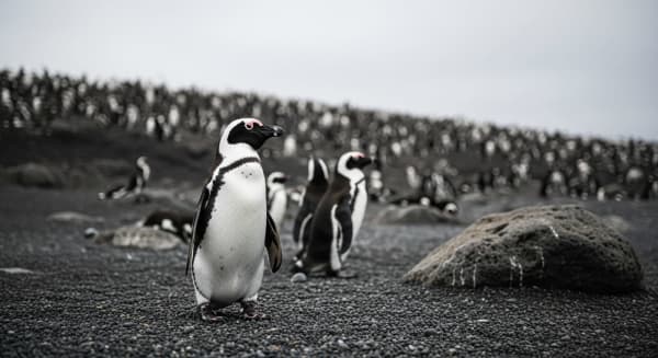 Chinstrap Penguin Peak Nesting - Deception Island