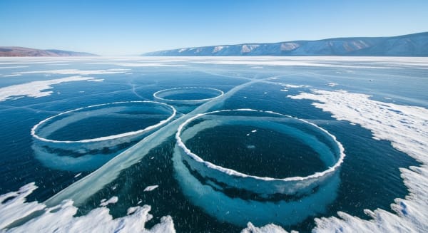 Lake Baikal Ice Rings