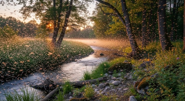 Mayfly Hatch on English Chalkstreams