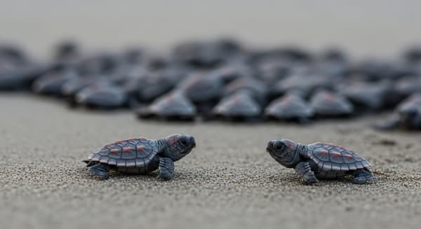Mon Repos Loggerhead Turtle Nesting and Hatchlings