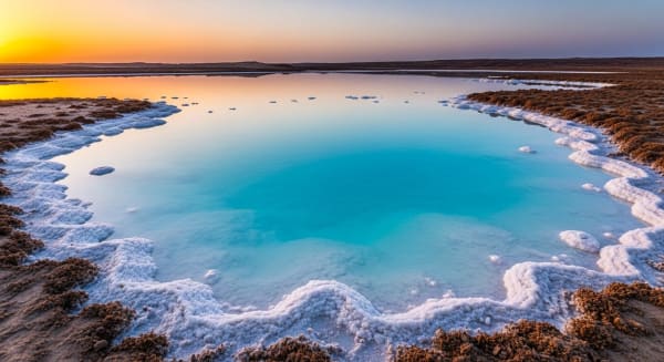 Siwa Salt Lake Sunrise Crystal Glow