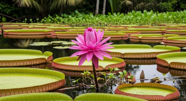 Amazon Giant Water Lily Bloom