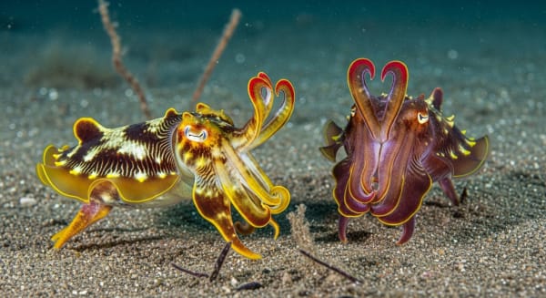 Anilao Flamboyant Cuttlefish Mating Displays