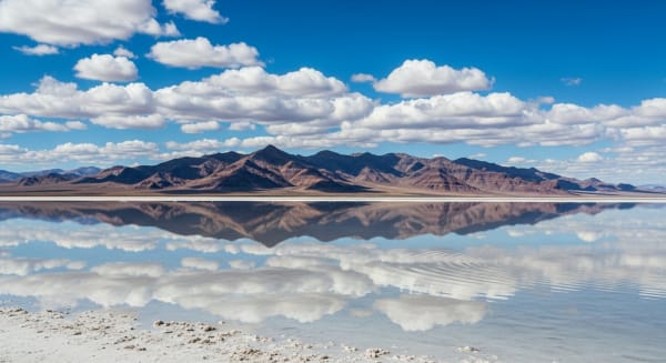 Bonneville Salt Flats mirror effect