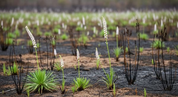 Cerrado post-fire phoenix bloom