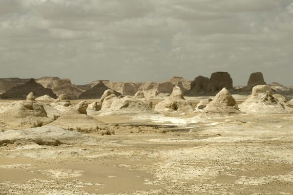 White Desert Mushroom Rock Sunrise