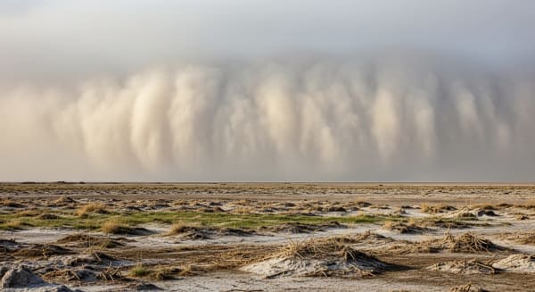Aral Sea salt-dust storms