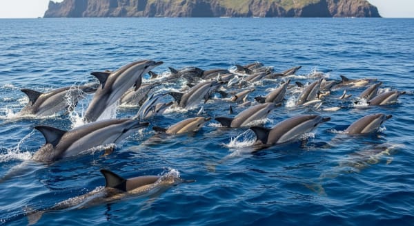 Aeolian Islands dolphin feeding aggregations