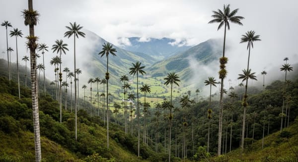 Cocora Valley wax palm cloud forest