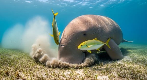 Dugong seagrass feeding, Trang (Ko Libong & adjacent waters)