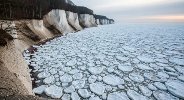 Eisstoß (Eisschollenteppich) at Jasmund / Rügen